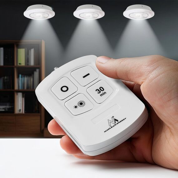 Maclean Energy MCE165 Remote Control LED Lamps Set, AAA Battieries, 6 Pieces in Set | Techbox