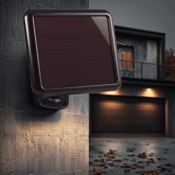 Maclean MCE442 Solar Lamp LED Spotlight Motion Sensor Floodlight Wall Mount Light Twilight IP44 6W 6000K - Solar Lights - Lighting - Techbox
