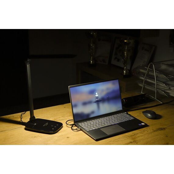 Montis Lampka biurkowa wielofunkcyjna LED MT042-BK Czarna/Black table lamp 5.7 W F - Table Lights - Lighting - Techbox