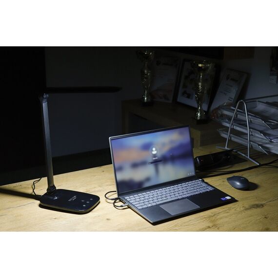 Montis Lampka biurkowa wielofunkcyjna LED MT042-BK Czarna/Black table lamp 5.7 W F - Table Lights - Lighting - Techbox