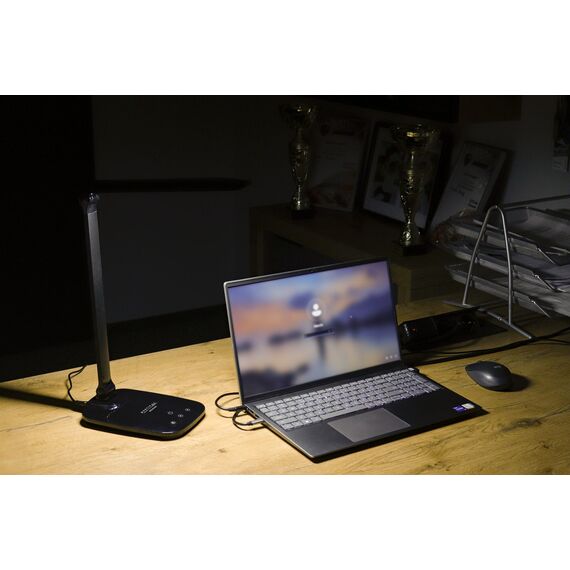 Montis Lampka biurkowa wielofunkcyjna LED MT042-BK Czarna/Black table lamp 5.7 W F - Table Lights - Lighting - Techbox