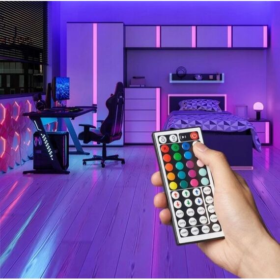 Vention Silicone Neon LED strip with IR remote control and 12V DC power supply, 5m | Techbox