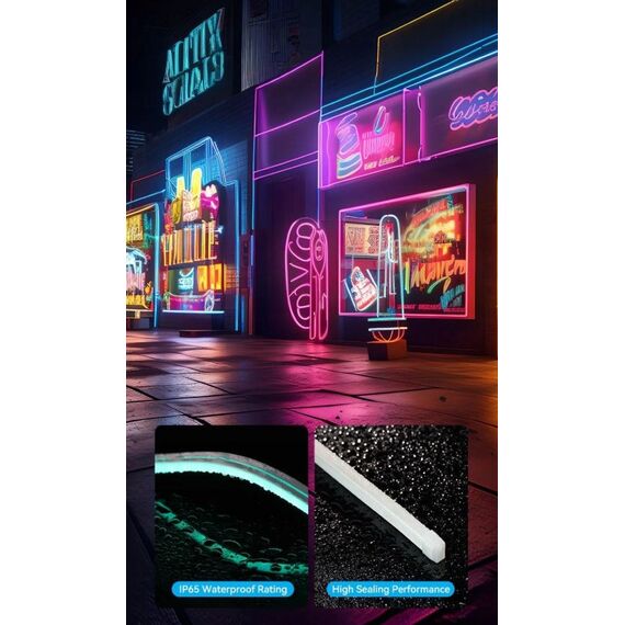 Vention Silicone Neon LED strip with IR remote control and 12V DC power supply, 5m | Techbox