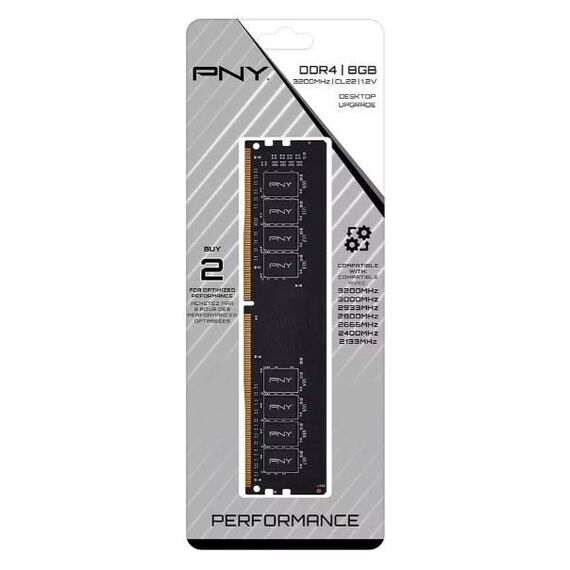 Computer memory PNY MD8GSD43200-SI RAM module 8GB DDR4 3200MHZ 25600 - DIMM (Desktop) - RAM - Techbox