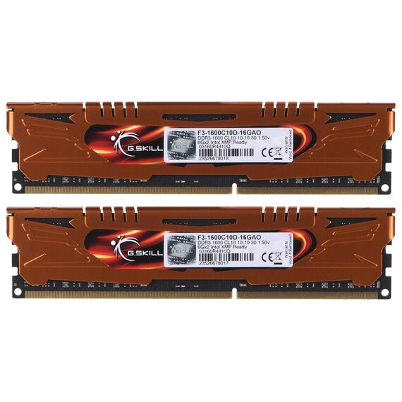 G.Skill 16GB PC3-12800 Kit memory module 2 x 8 GB DDR3 1600 MHz - DIMM (Desktop) - RAM - Techbox