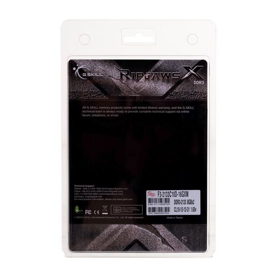 G.Skill RipjawsX 16GB (8GBx2) DDR3-2133 MHz memory module 2 x 8 GB - DIMM (Desktop) - RAM - Techbox