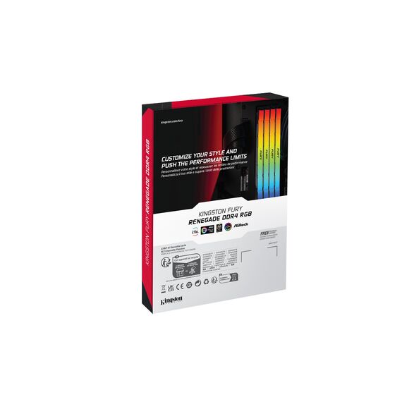 Kingston Technology FURY 16GB 4000MT/s DDR4 CL19 DIMM (Kit of 2) Renegade RGB - DIMM (Desktop) - RAM - Techbox
