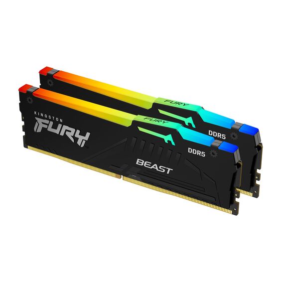 Kingston Technology FURY Beast RGB memory module 32 GB 2 x 16 GB DDR5 5600 MHz - DIMM (Desktop) - RAM - Techbox