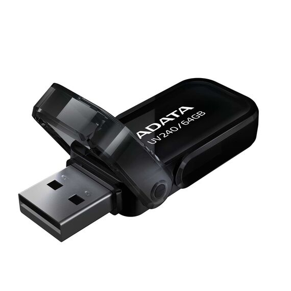 ADATA UV240 USB flash drive 64 GB USB Type-A 2.0 Black - USB Sticks - Peripherals - Techbox