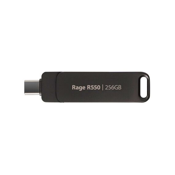 Flashdrive PATRIOT Rage R550 256GB 100 MB/S USB A+C Swivel Design (PE256GR550DSAD) Black - USB Sticks - Peripherals - Techbox