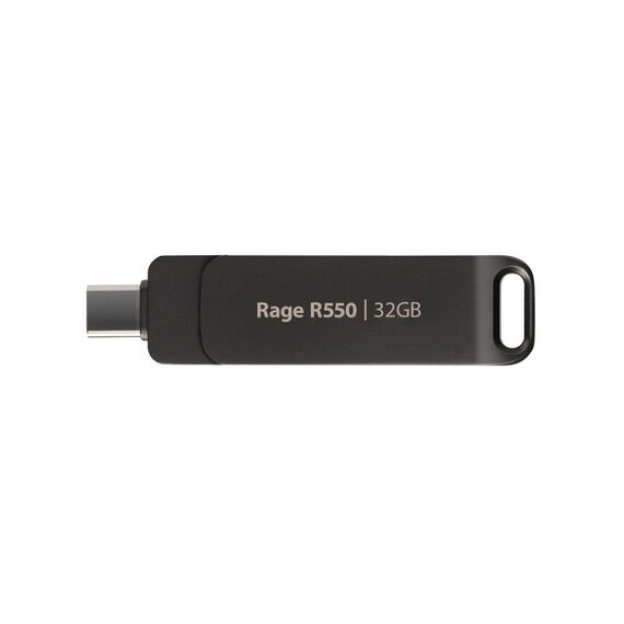 Flashdrive PATRIOT Rage R550 32GB 100 MB/S USB A+C Swivel Design (PE32GR550DSAD) Black - USB Sticks - Peripherals - Techbox