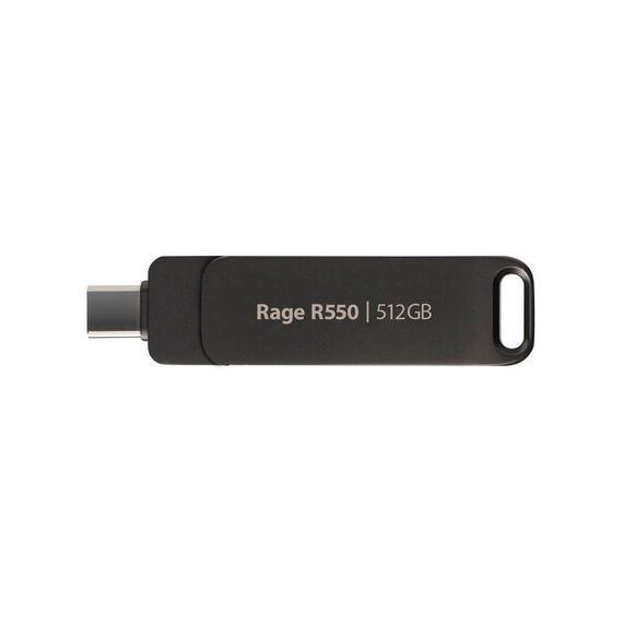 Flashdrive PATRIOT Rage R550 512GB 100 MB/S USB A+C Swivel Design (PE512GR550DSAD) Black - USB Sticks - Peripherals - Techbox