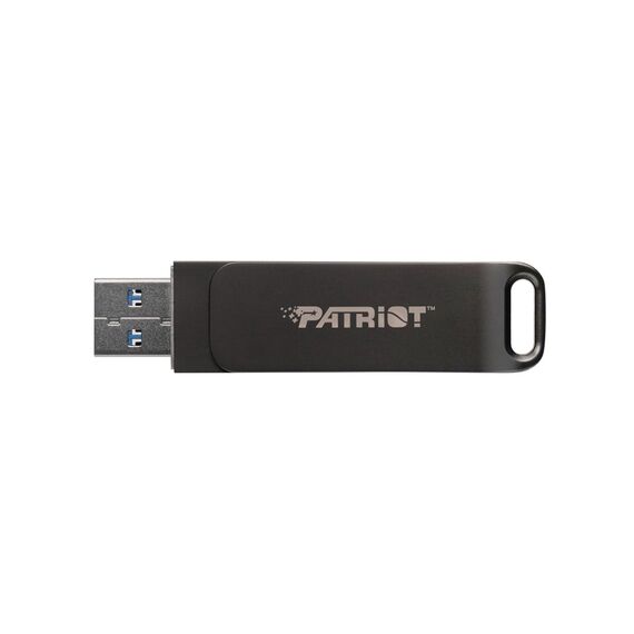 Flashdrive PATRIOT Rage R550 64GB 100 MB/S USB A+C Swivel Design (PE64GR550DSAD) Black - USB Sticks - Peripherals - Techbox
