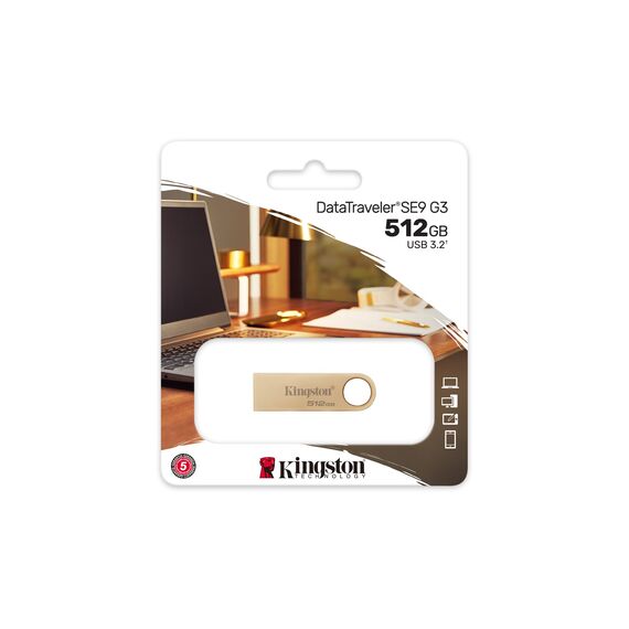 Kingston Technology DataTraveler 512GB 220MB/s Metal USB 3.2 Gen 1 SE9 G3 | Techbox