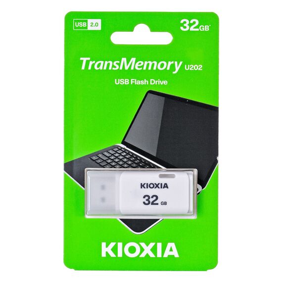 Kioxia TransMemory U202 USB flash drive 32 GB USB Type-A 2.0 White - USB Sticks - Peripherals - Techbox