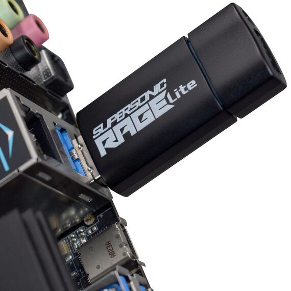 Patriot Memory Supersonic Rage Lite USB flash drive 64 GB USB Type-A 3.2 Gen 1 (3.1 Gen 1) Black, Blue -  - Λεπτομέρειες προϊ...