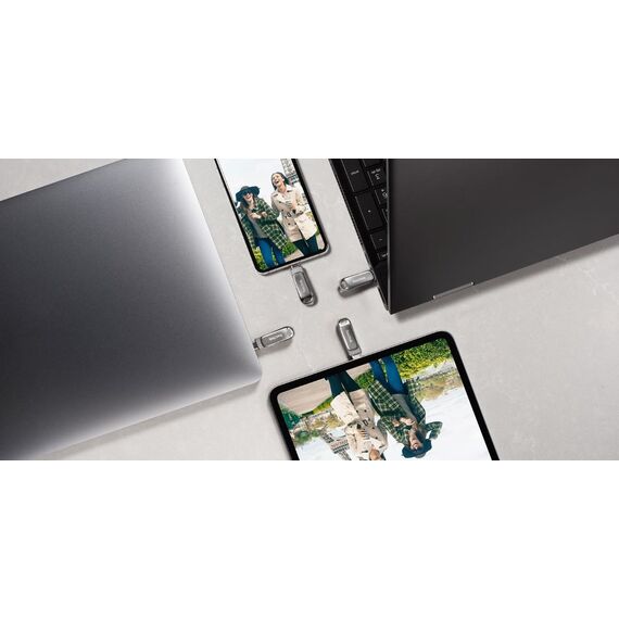 SanDisk Ultra Dual Drive Luxe USB flash drive 256 GB USB Type-A / USB Type-C 3.2 Gen 1 (3.1 Gen 1) Stainless steel - USB Sticks - Peripherals - Techbox