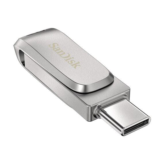 SanDisk Ultra Dual Drive Luxe USB flash drive 64 GB USB Type-A / USB Type-C 3.2 Gen 1 (3.1 Gen 1) Stainless steel | Techbox