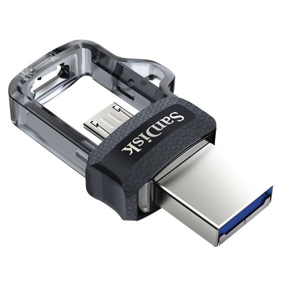 Sandisk Ultra Dual m3.0 USB flash drive 128 GB USB Type-A / Micro-USB 3.2 Gen 1 (3.1 Gen 1) Black,Silver,Transparent - USB Sticks - Peripherals - Techbox