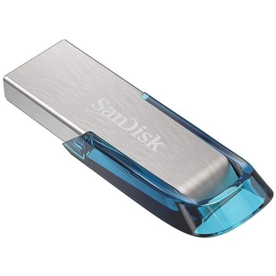 SanDisk Ultra Flair USB flash drive 128 GB USB Type-A 3.2 Gen 1 (3.1 Gen 1) Blue, Silver - USB Sticks - Peripherals - Techbox