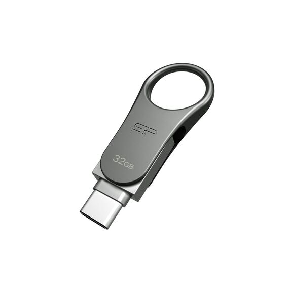 Silicon Power Mobile C80 USB flash drive 32 GB USB Type-A / USB Type-C 3.0 (3.1 Gen 1) Titanium - USB Sticks - Peripherals - Techbox