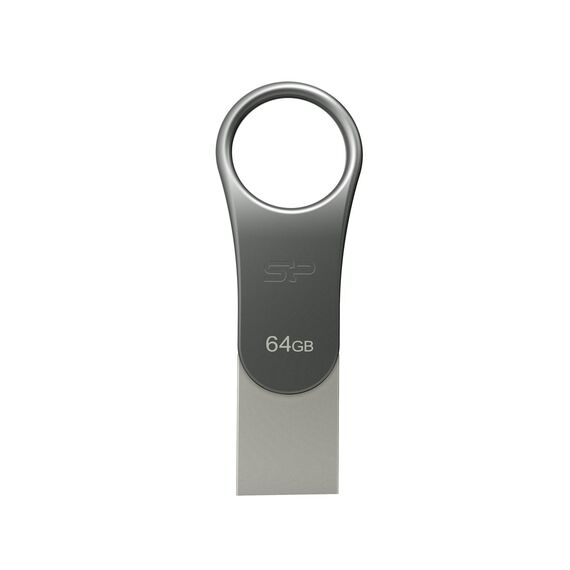 Silicon Power Mobile C80 USB flash drive 64 GB USB Type-A / USB Type-C 3.0 (3.1 Gen 1) Titanium - USB Sticks - Peripherals - Techbox