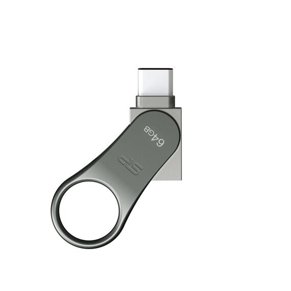 Silicon Power Mobile C80 USB flash drive 64 GB USB Type-A / USB Type-C 3.0 (3.1 Gen 1) Titanium - USB Sticks - Peripherals - Techbox