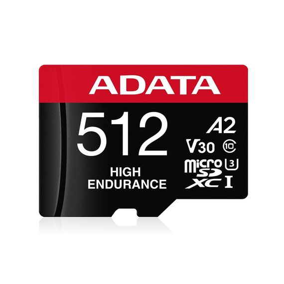 ADATA High Endurance 512 GB MicroSDXC UHS-I Class 10 - Memory Cards - Smartphones - Techbox