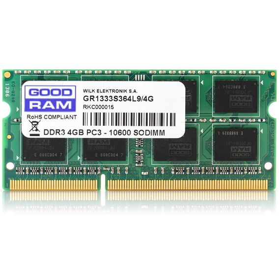 Goodram 4GB DDR3 PC3-12800 memory module 1600 MHz - SO-DIMM (Laptop) - RAM - Techbox