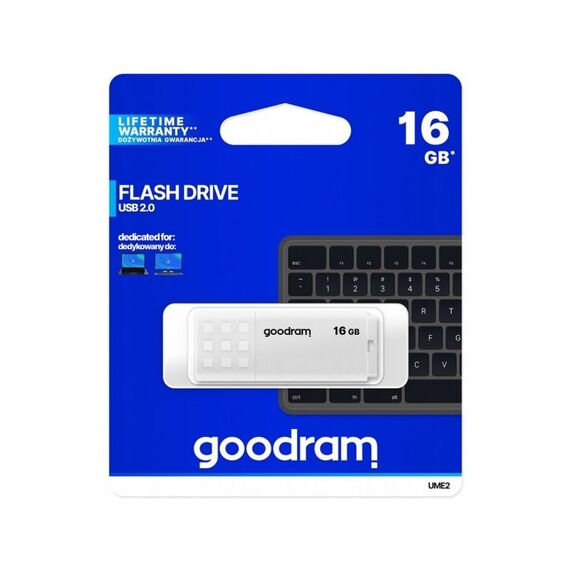 Goodram USB flash drive UME2 16 GB USB Type-A 2.0 White - USB Sticks - Peripherals - Techbox
