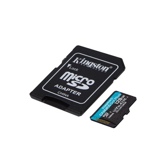 Kingston Technology 128GB microSDXC Canvas Go Plus Gen4 200MB/s A2 U3 V30 Card + Adapter | Techbox