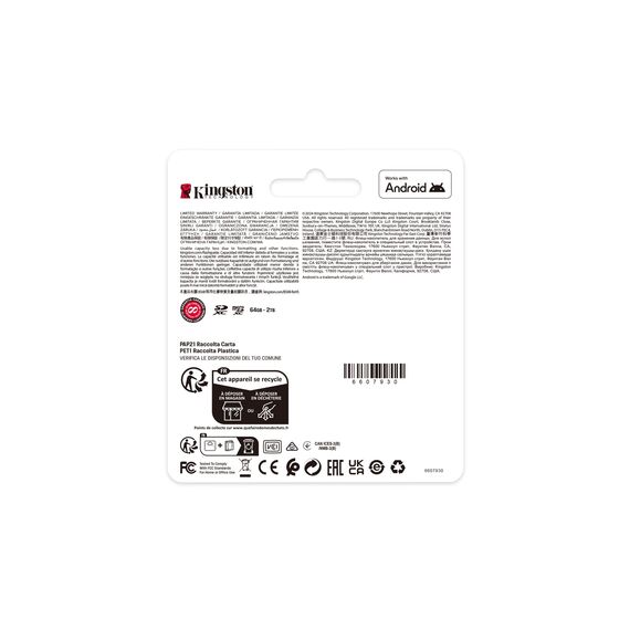 Kingston Technology 128GB microSDXC Canvas Select Plus Gen3 150MB/s A1 Card + Adapter | Techbox