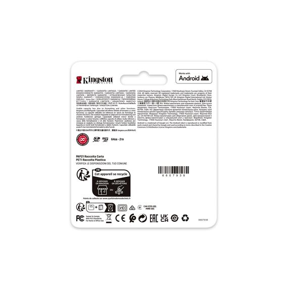 Kingston Technology Canvas Go! Plus 64GB SDXC Canvas Go Plus Gen4 200MB/s C10 UHS-I U3 V30 | Techbox