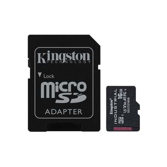 Kingston Technology Industrial 16 GB MicroSDHC UHS-I Class 10 - Memory Cards - Smartphones - Techbox