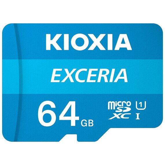 Kioxia Exceria memory card 64 GB MicroSDXC Class 10 UHS-I - Memory Cards - Smartphones - Techbox