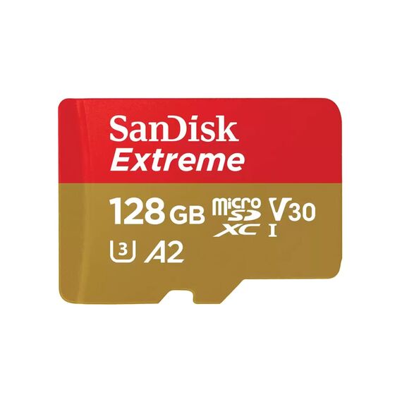 SanDisk Extreme 128 GB MicroSDXC UHS-I Class 10 + adapter | Techbox