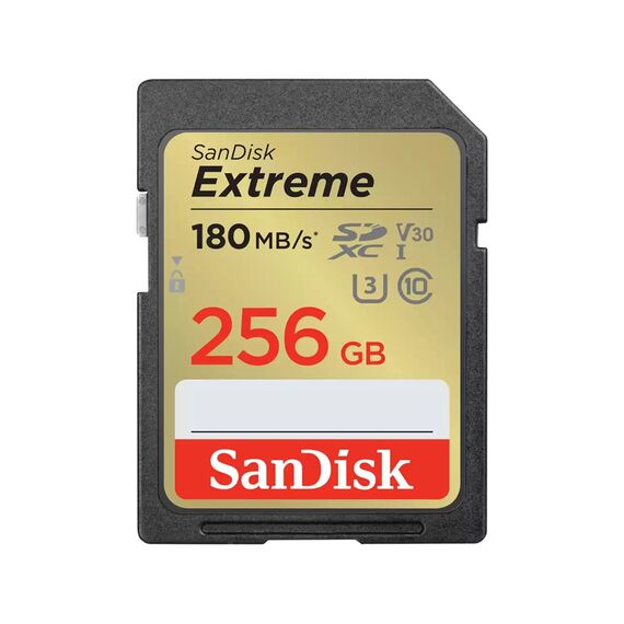 SanDisk Extreme 256 GB SDXC UHS-I Class 10 - Memory Cards - Smartphones - Techbox