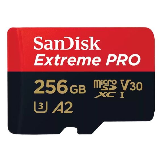 SanDisk Extreme PRO 256 GB MicroSDXC UHS-I Class 10 - Memory Cards - Smartphones - Techbox