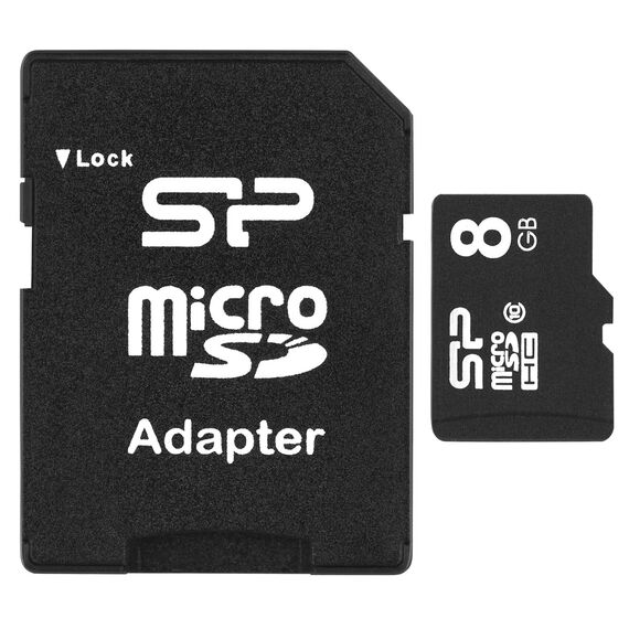 Silicon Power SP008GBSTH010V10SP memory card 8 GB MicroSDHC Class 10 - Memory Cards - Smartphones - Techbox