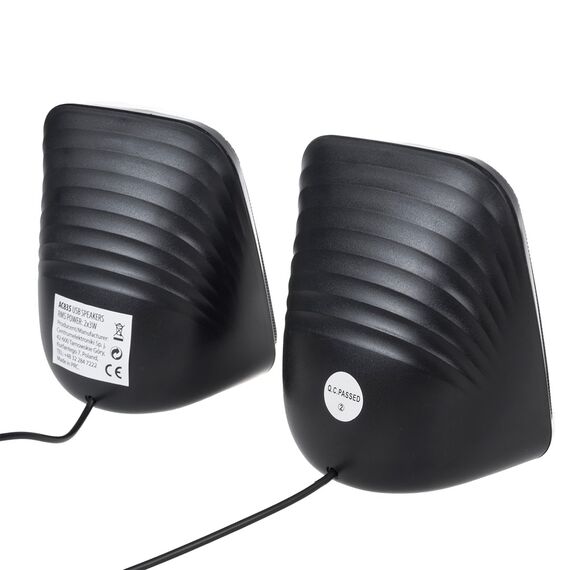 Audiocore AC835 2.0 Stereo Speakers With LED Backlighting For PC Laptop Smartphone | Techbox