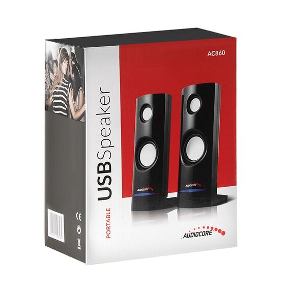 Audiocore AC860 loudspeaker 2-way 4 W Black Wired | Techbox