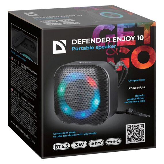 BLUETOOTH SPEAKER DEFENDER ENJOY 10 3W CZARNY | Techbox
