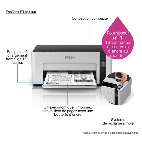 Epson EcoTank M1100 inkjet printer 1440 x 720 DPI A4 | Techbox