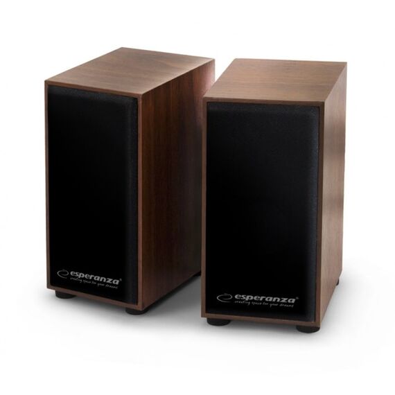 Esperanza 2.0 FOLK speaker set 2.0 channels 6 W Wood - Speakers - Speakers & Headphones - Techbox