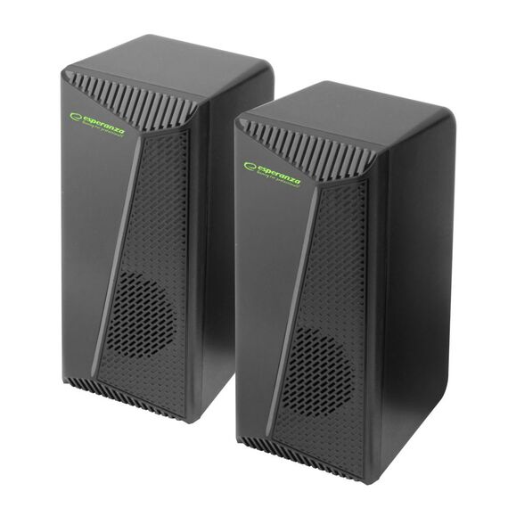 Esperanza EGS106 Speakers 2.0 LED Black 6W - Speakers - Speakers & Headphones - Techbox