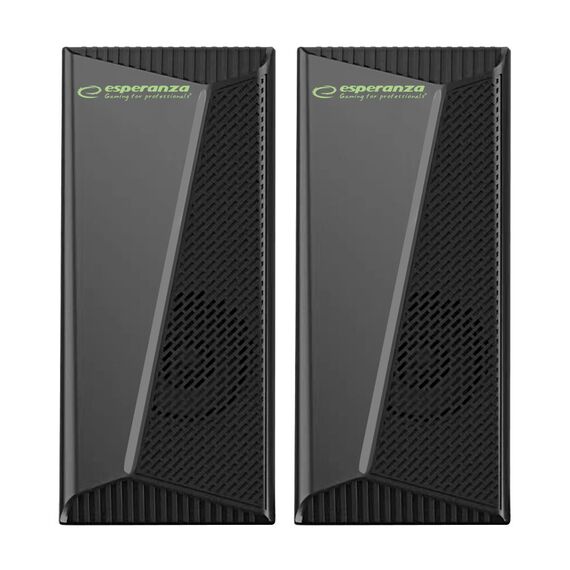 Esperanza EGS106 Speakers 2.0 LED Black 6W - Speakers - Speakers & Headphones - Techbox