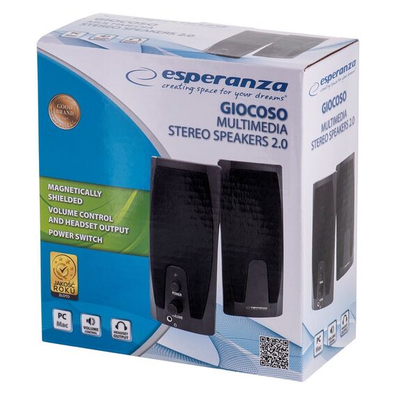 Esperanza EP110 loudspeaker 2-way 6 W Black Wired - Speakers - Speakers & Headphones - Techbox