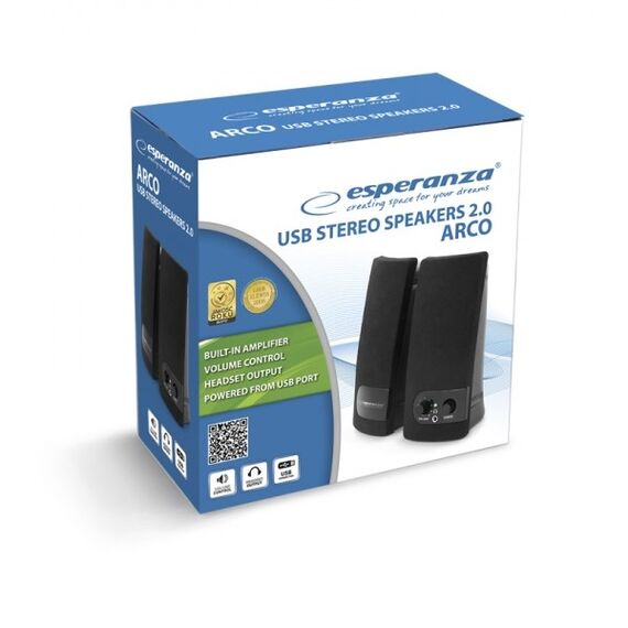 Esperanza EP119 2-way Black Wired 6 W - Speakers - Speakers & Headphones - Techbox
