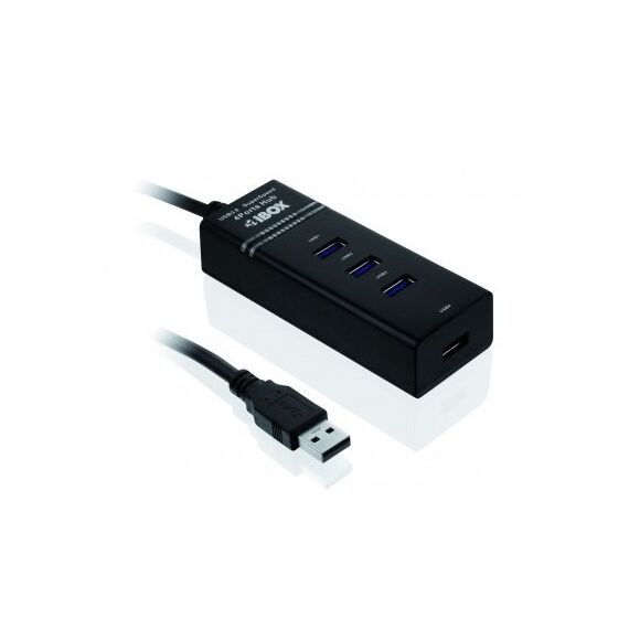 iBox IUH3FB interface hub 5000 Mbit/s Black - USB Hubs & Card Readers - Peripherals - Techbox