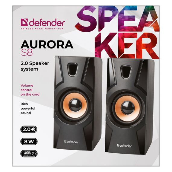 SPEAKERS DEFENDER AURORA S8 2.0 8W USB | Techbox